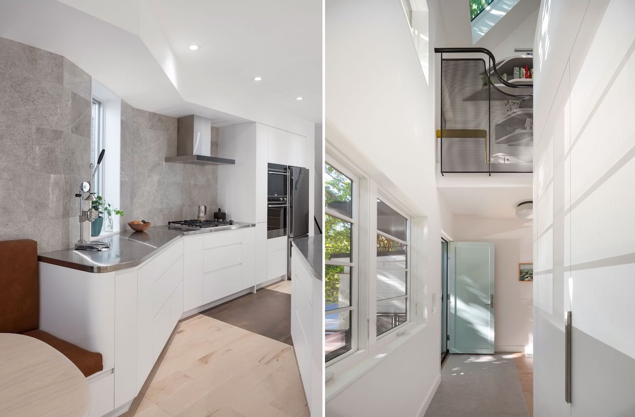 A light-filled interior with clean lines and pale natural flooring